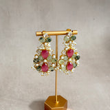 Emina Olive Pink Drop Earrings - Ahseya & Co