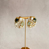 Roxy Olive Crystal Stud Earrings - Ahseya & Co