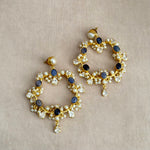 Nurea Blue Crystal Drop Earrings - Ahseya & Co