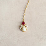 Berta Fuchsia pearl Necklace Set - Ahseya & Co