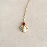 Berta Fuchsia pearl Necklace Set - Ahseya & Co