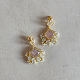 Pink Crystal Drop Earrings