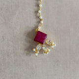 Thea Fuchsia Pearl Mala Set - Ahseya & Co