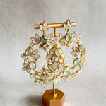 Tareen Olive Crystal Drop Earrings - Ahseya & Co