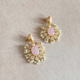 Skyla Pink Pearl Drop Earrings - Ahseya & Co
