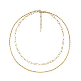 Lila Layered Chain Necklace Gold