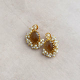 Jolie Brown Crystal Stud Earrings