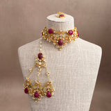 Verona Ruby Peach Choker Set