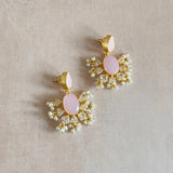 Skye Pink Crystal Drop Earrings - Ahseya & Co
