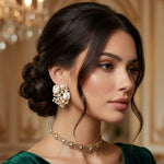 Roxy Pearl Crystal Stud Earrings - Ahseya & Co