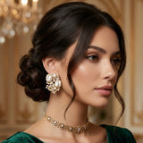 Roxy Pearl Crystal Stud Earrings - Ahseya & Co