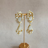 Danika Grey Pearl Drop Earrings