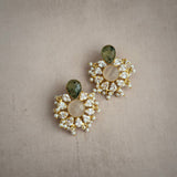 Tova Olive Crystal Stud Earrings