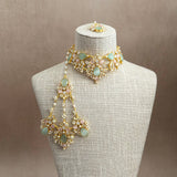 Verona Mint Pink Choker Set