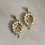 Moona Pearl Crystal Drop Earrings - Ahseya & Co