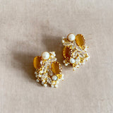 Roxy Amber Crystal Stud Earrings - Ahseya & Co