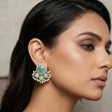 Yevette Jade Stud Earrings - Ahseya & Co