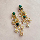 Riva Green Crystal Drop Earrings