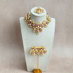 Aaliyah Lilac Crystal Choker Set - Ahseya & Co