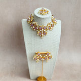 Aaliyah Lilac Crystal Choker Set - Ahseya & Co