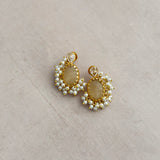 Jolie Gold Crystal Stud Earrings