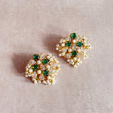 Ulani Green Stud Earrings - Ahseya & Co