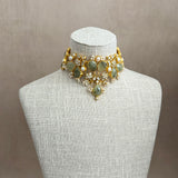 Sorrento Olive Kundan Choker Set