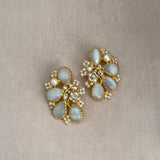 Sevilla Grey Kundan Stud Earrings