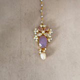 Ria Lilac Pearl Necklace Set