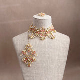 Areeba Pink Lilac Choker Set
