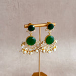 Mila Green Crystal Drop Earrings - Ahseya & Co