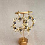 Nurea Blue Crystal Drop Earrings - Ahseya & Co