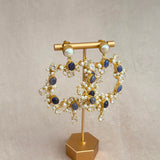 Nurea Blue Crystal Drop Earrings - Ahseya & Co