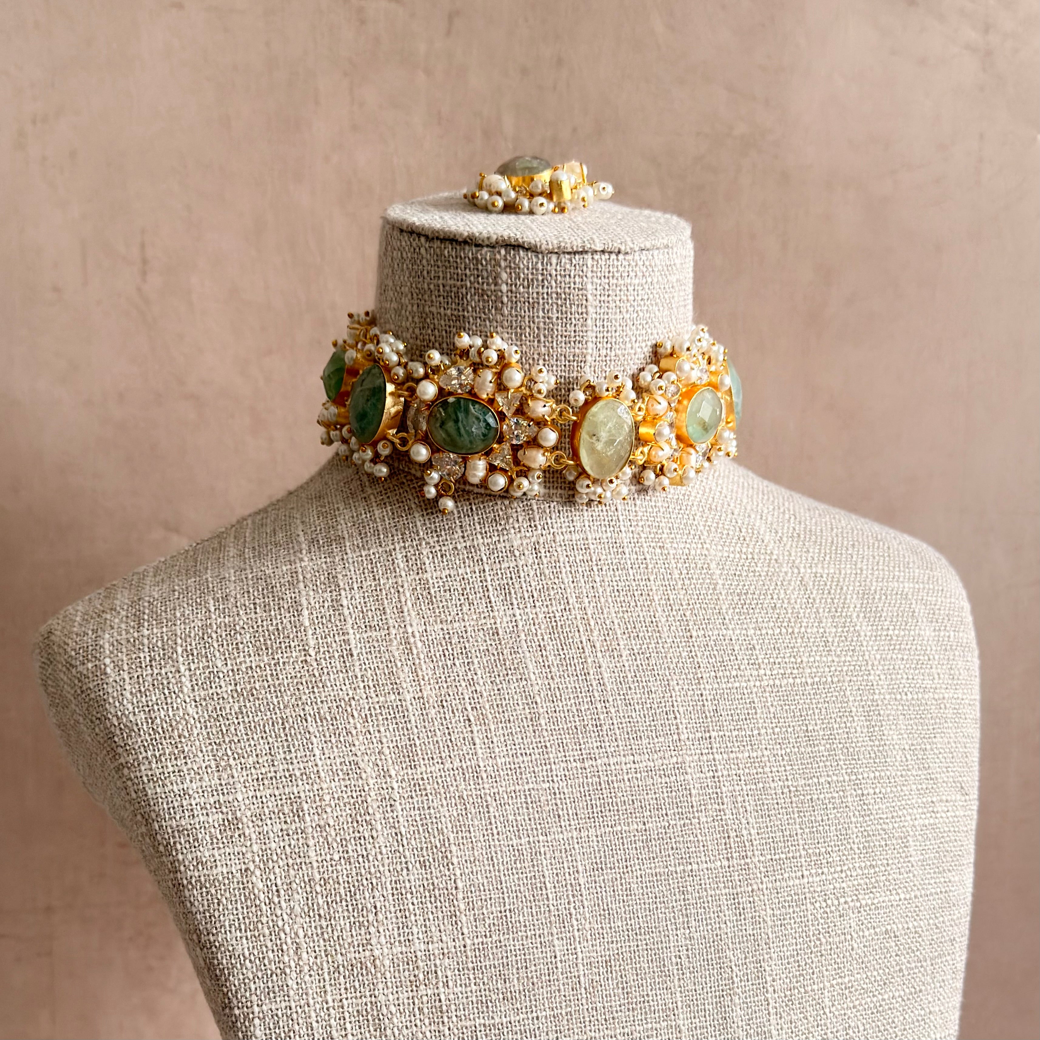 Anum Mint Choker Set - Ahseya & Co