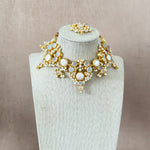 Leona Crystal Pearl Crystal Necklace Set - Ahseya & Co