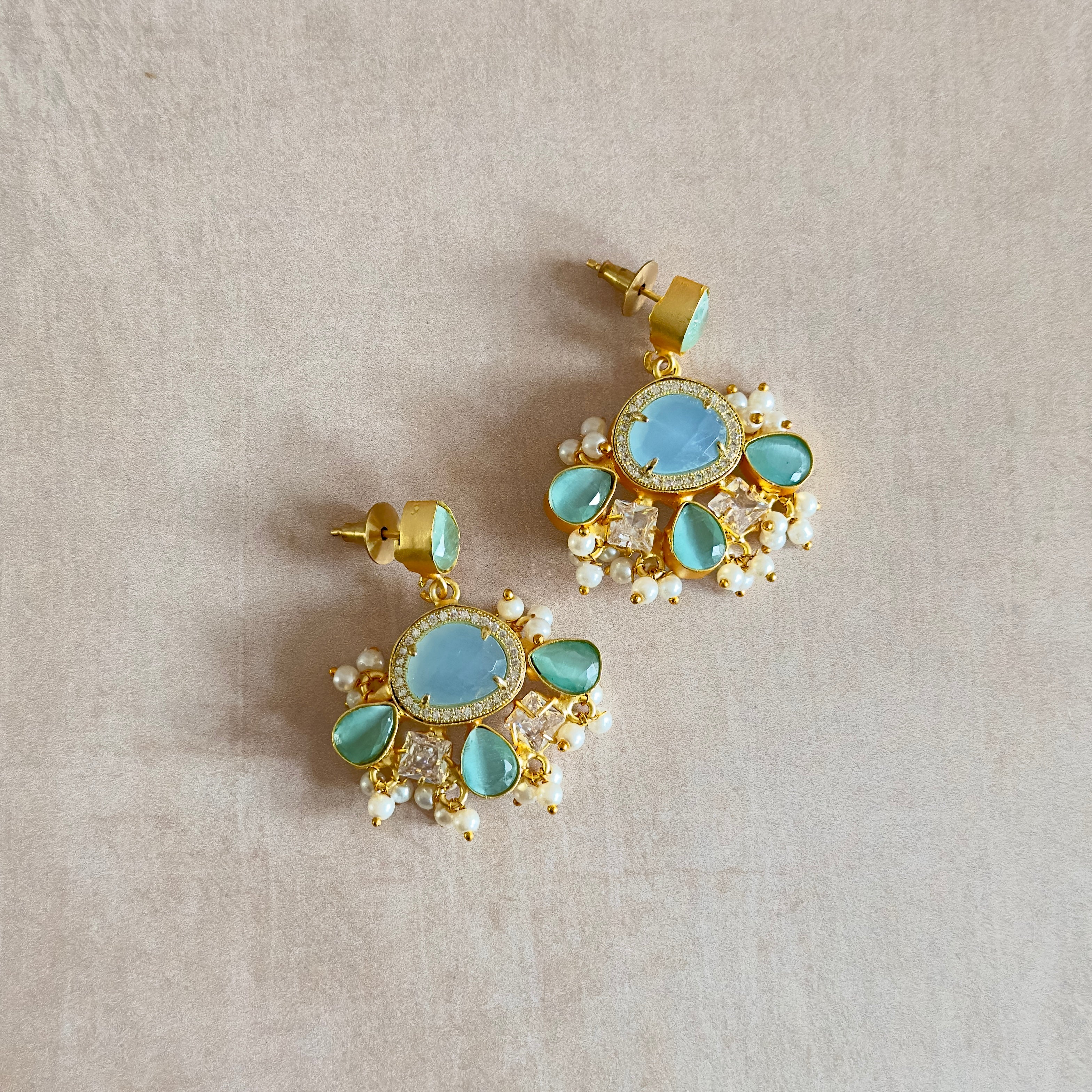 Portia Mint Drop Earrings - Ahseya & Co