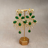 Fiora Green Crystal Drop Earrings