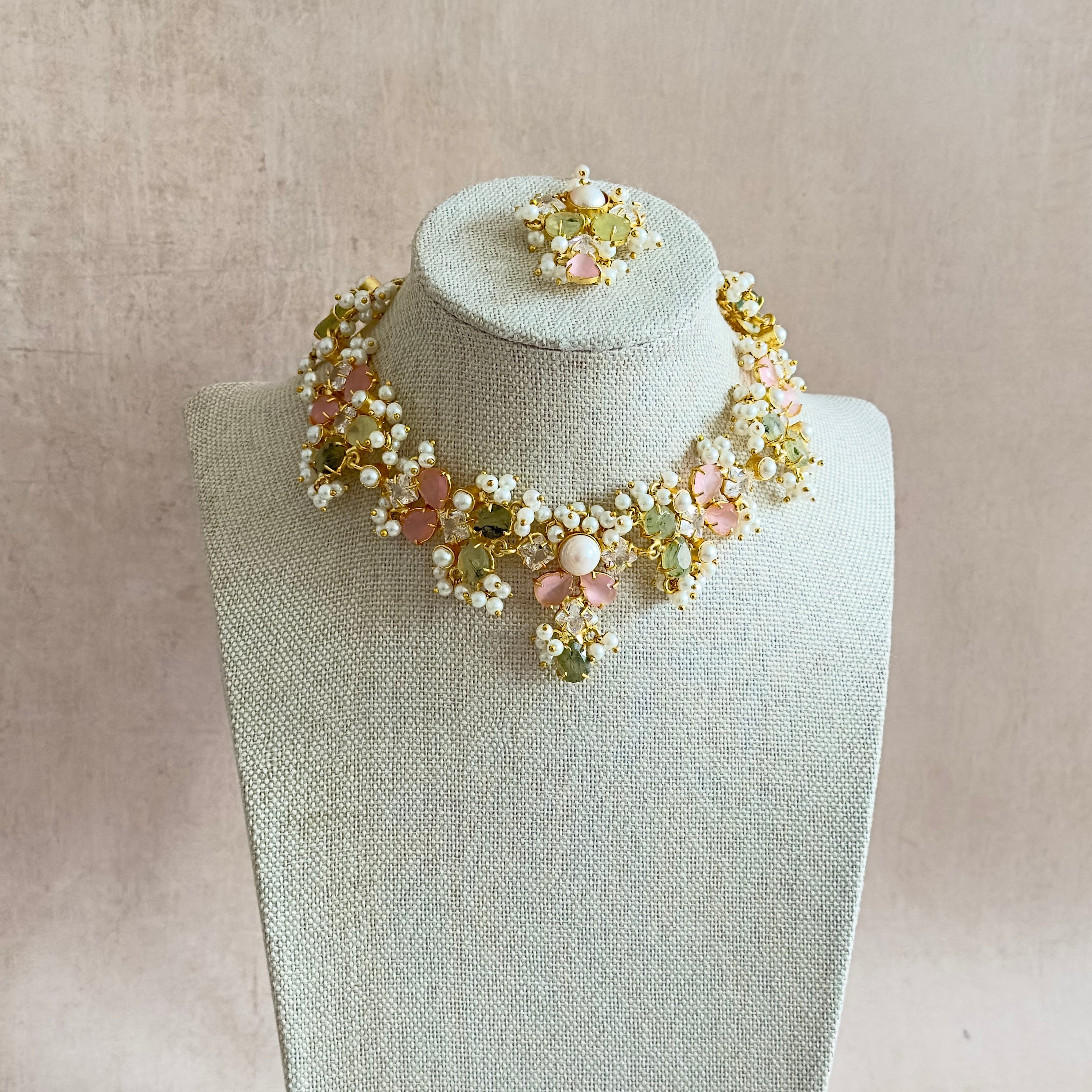 Shyla Olive Choker Set - Ahseya & Co