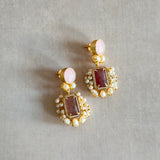 Naima Pink Drop Earrings - Ahseya & Co