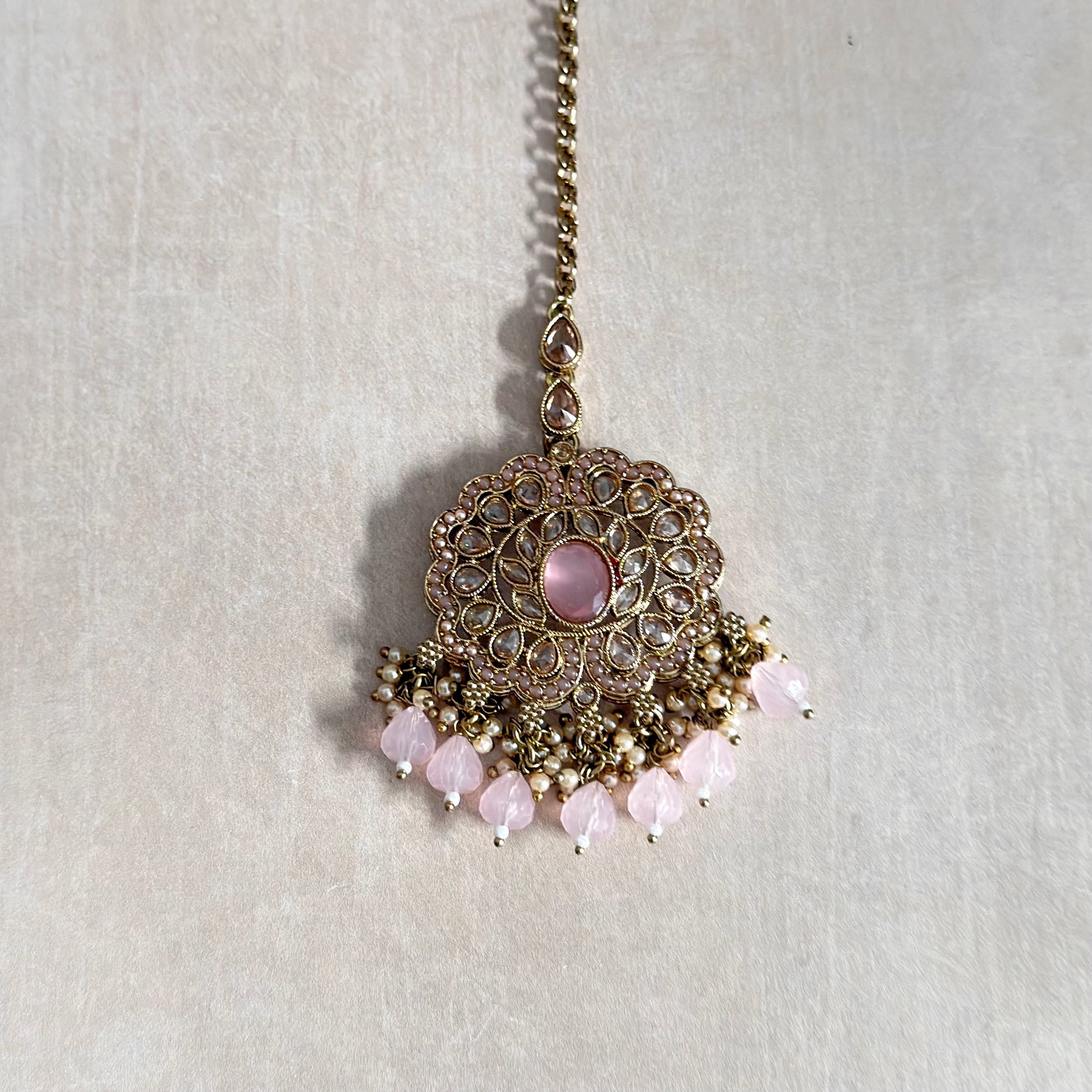 Zareefa Pink Choker Set - Ahseya & Co