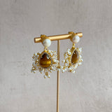 Jaydah Tiger Pearl Drop Earrings - Ahseya & Co