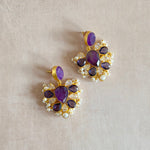 Monica Purple Drop earrings - Ahseya & Co