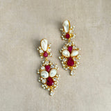 Lottie Fuchsia Pearl Drop Earrings - Ahseya & Co