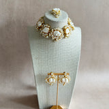 Inaliya Pearl Crystal Choker Set