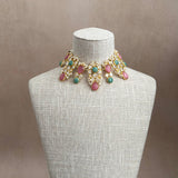 Azura Pink Jade Crystal Necklace Set