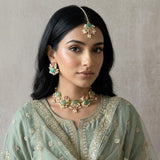 Dilnaz Jade Crystal Necklace Set - Ahseya & Co