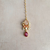 Rahma Pink Crystal Necklace Set - Ahseya & Co