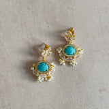 Avani Turquoise Crystal Drop Earrings