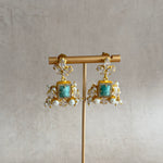 Lavinia Jade Crystal Drop Earrings - Ahseya & Co