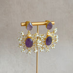 Skyla Crystal Purple Drop Earrings - Ahseya & Co